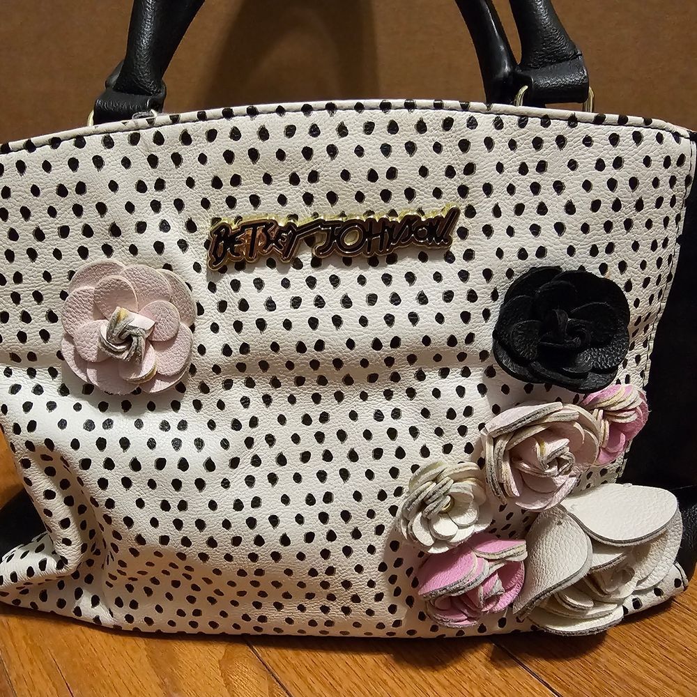 Betsey Johnson Leather Tote Purse - Picture 1 of 4